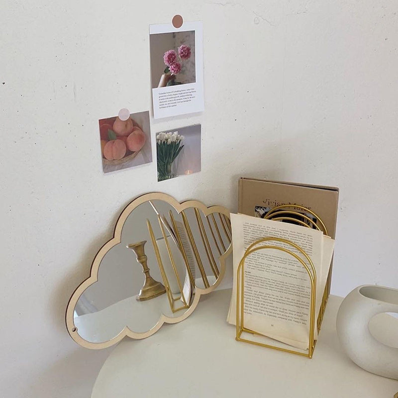 Decorative Mirror Glass Door Living Room Wall Hanging Mirror Desktop Bedroom Sticker Hanging Mirror